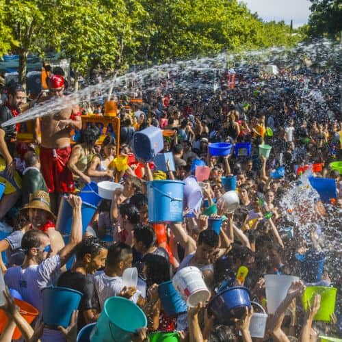 Batalla Naval water fight in Vallecas, Madrid