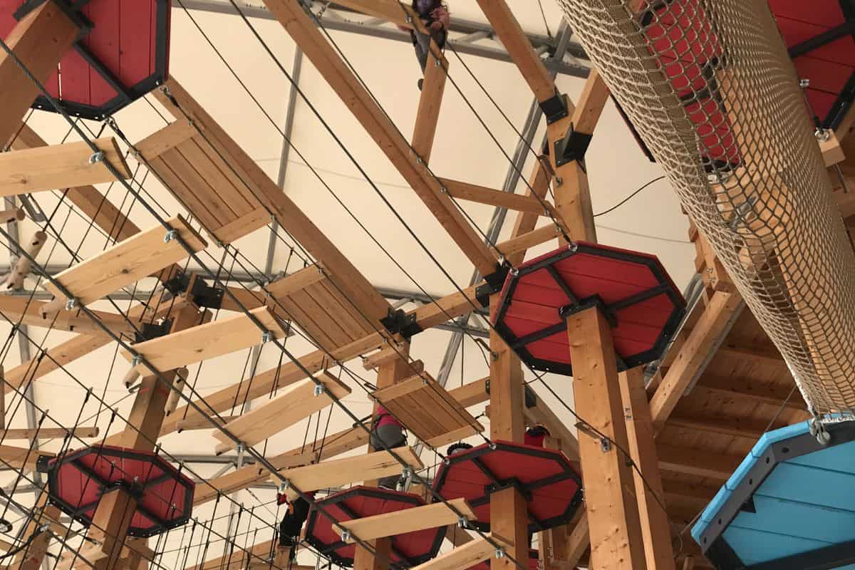 Kids climbing at Vertical Park